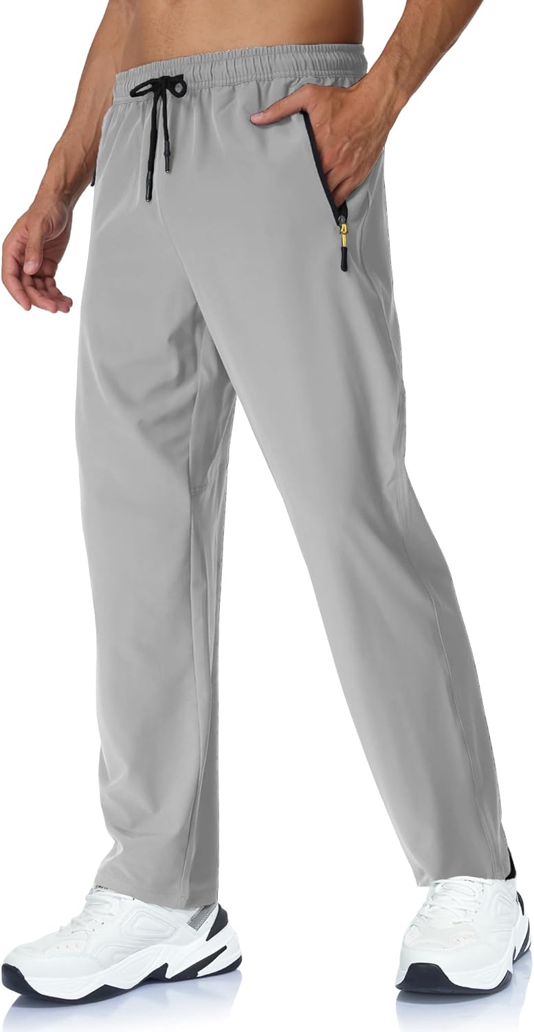 Mens Lightweight Hiking Pants Quick Dry Stretch Joggers for Running Workout Casual