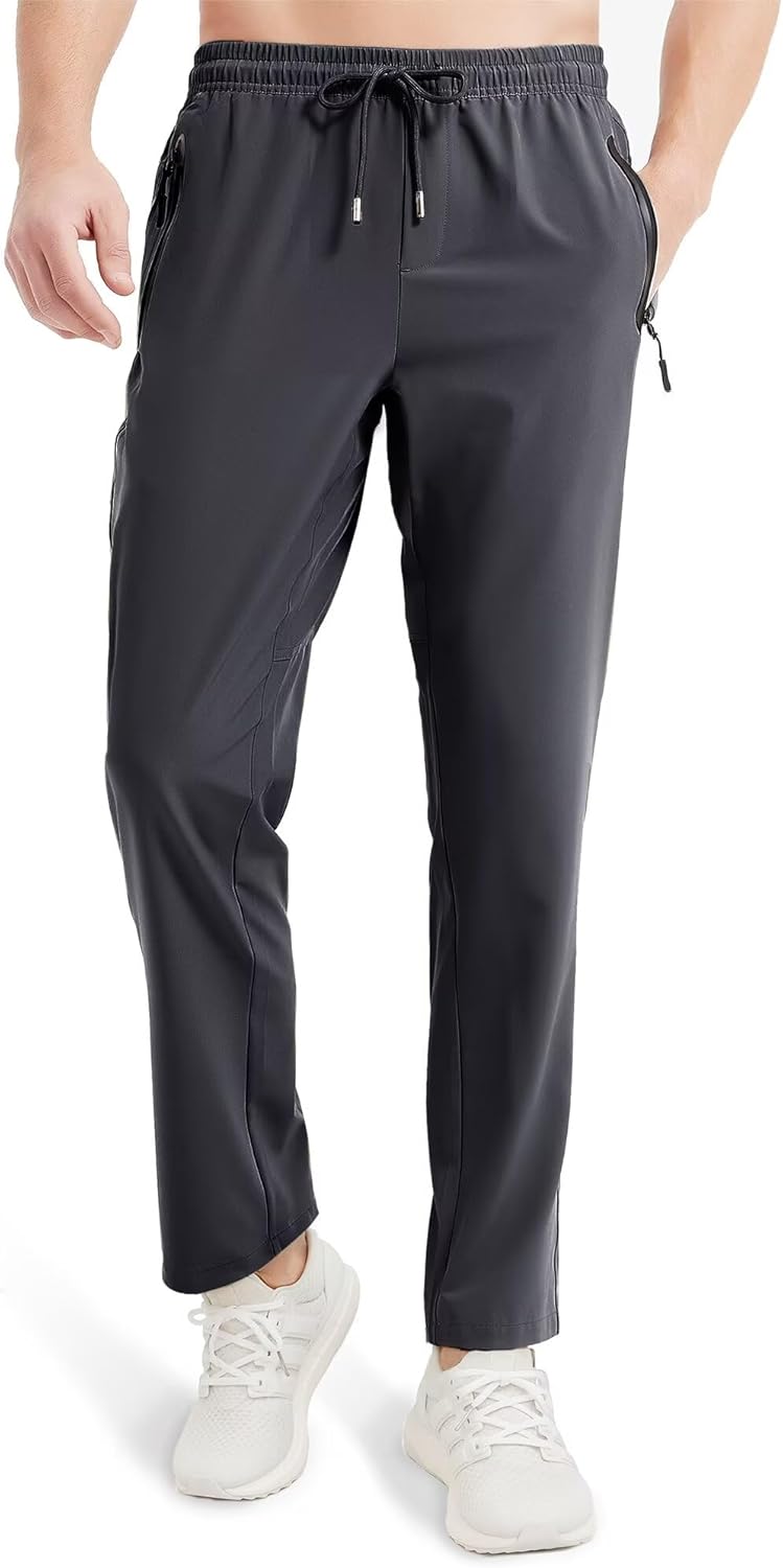 Men's Joggers Lightweight Quick Dry Casual Athletic Hiking Pants Sweatpants with Pockets Elastic Waist - Image 2