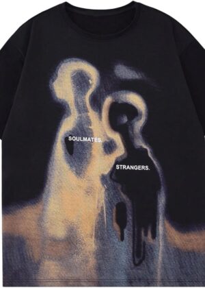 men Oversized Graphic Tees Crew Neck Short Sleeve Vintage Streetwear T Shirt Tops