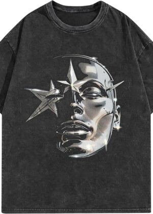 men Graphic Tees Shirt Unisex Cotton Oversized T-Shirt Short Sleeve Vintage Streetwear Casual Tee Top
