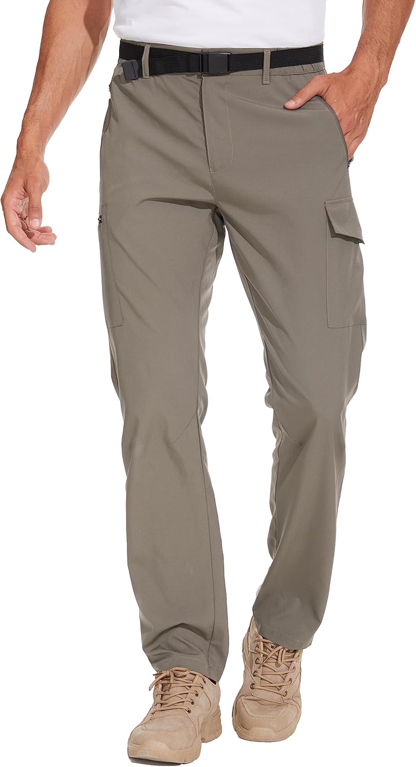 Hiking Pants for Men, Lightweight Mens Travel Pants Quick Dry Fishing Pants Men Water Resistant Outdoor Pants Work