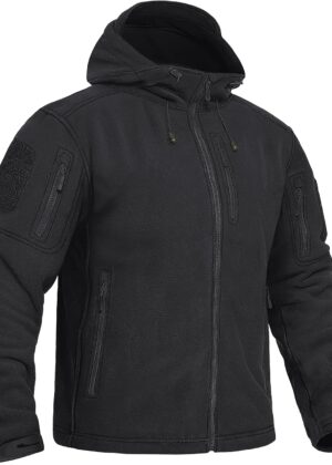 Mens Fleece Hoodies Jacket Tactical Military Hunting Winter Windproof Warm Hoodie Coat Jackets