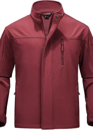Men's Tactical Jacket Water Resistant 6 Pockets Softshell Fleece Lining Hiking Winter Jacket Windbreaker Outwear