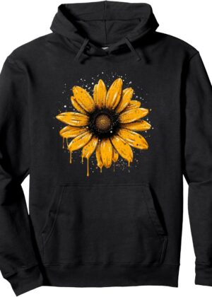 Colorful Sunflower Funny Graffiti Trendy Cute Flower Fashion Pullover Hoodie